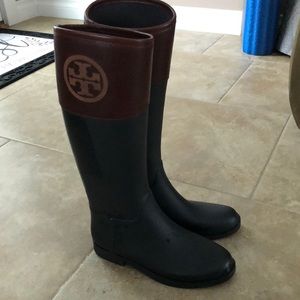 Tory Burch rain boots/Woman’s Size 9/Like-new